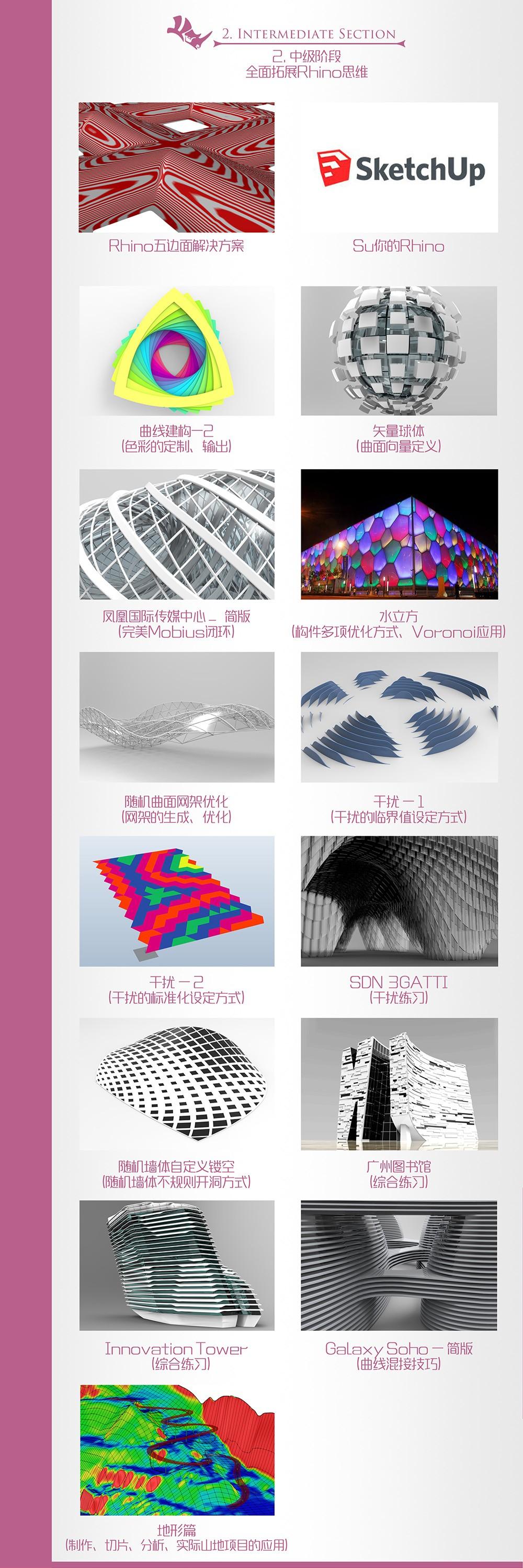 【本周六开课】《Rhino的非线性与参数化设计（第2期）》