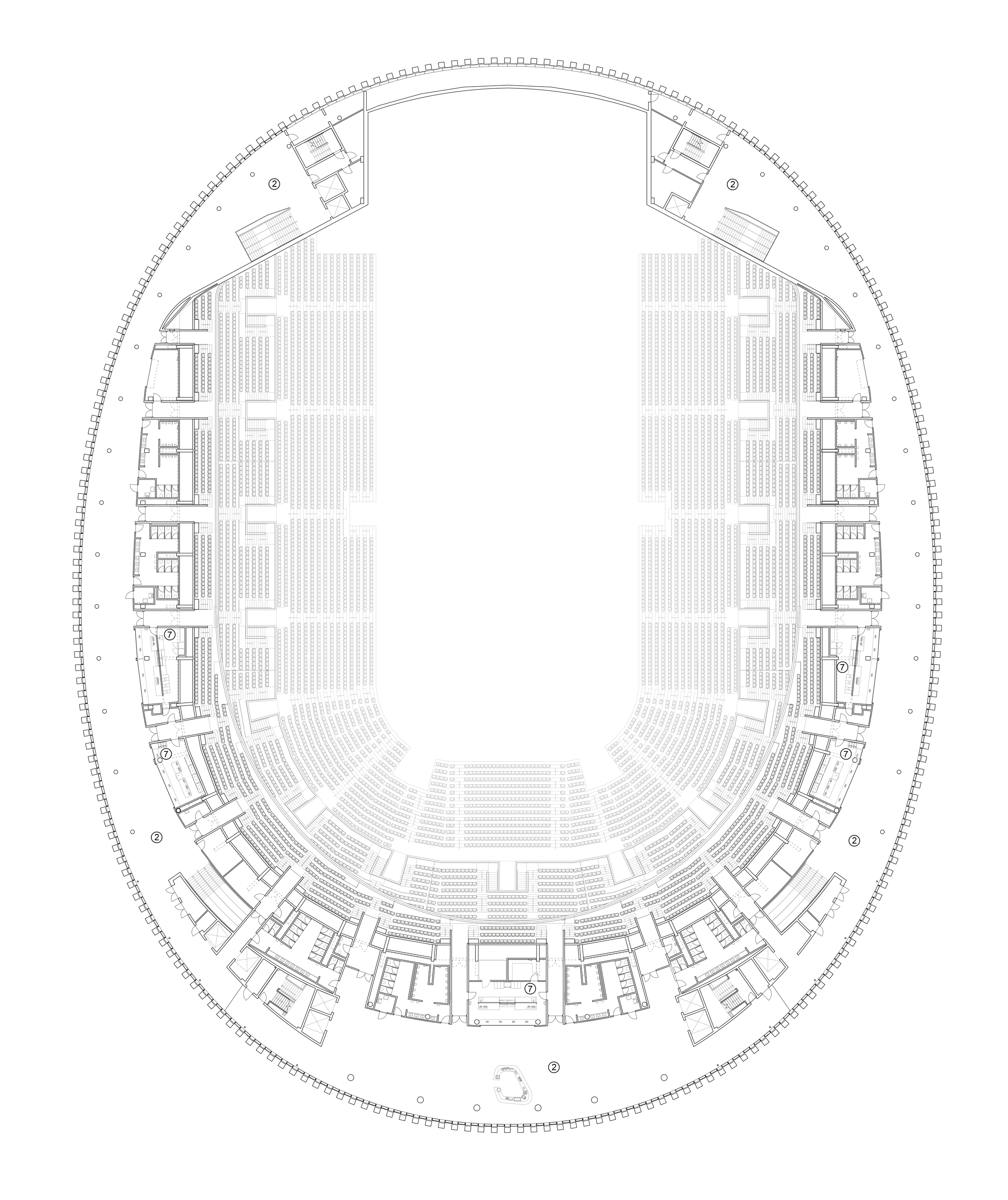 哥本哈根体育场——当微风拂过，似裙摆飘扬 / 3NX