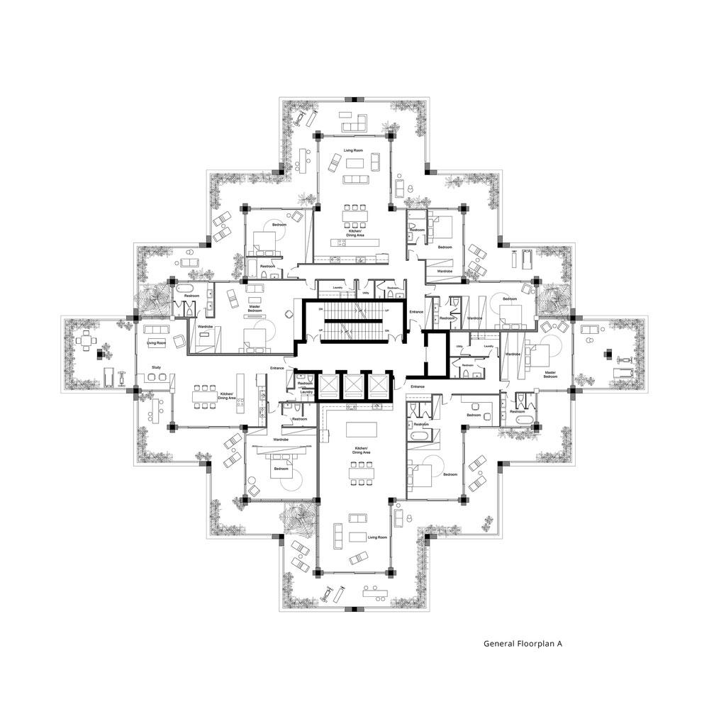 多层砖拱结构叠加创新美学 — 特拉维夫高层住宅设计方案