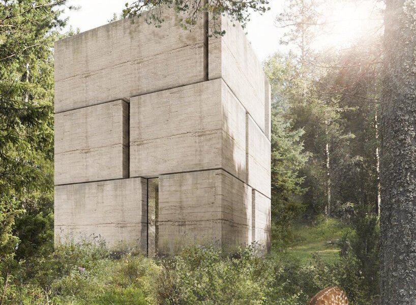 森林住宅,如巨石般厚重 / Marte Marte Architects
