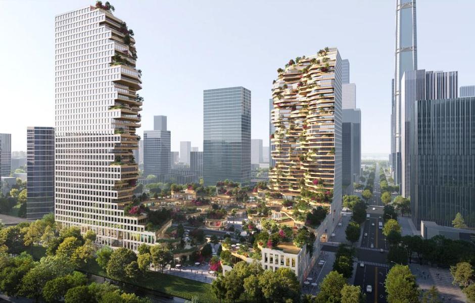 高空峡谷:南京绿洲大厦 / MVRDV 中标