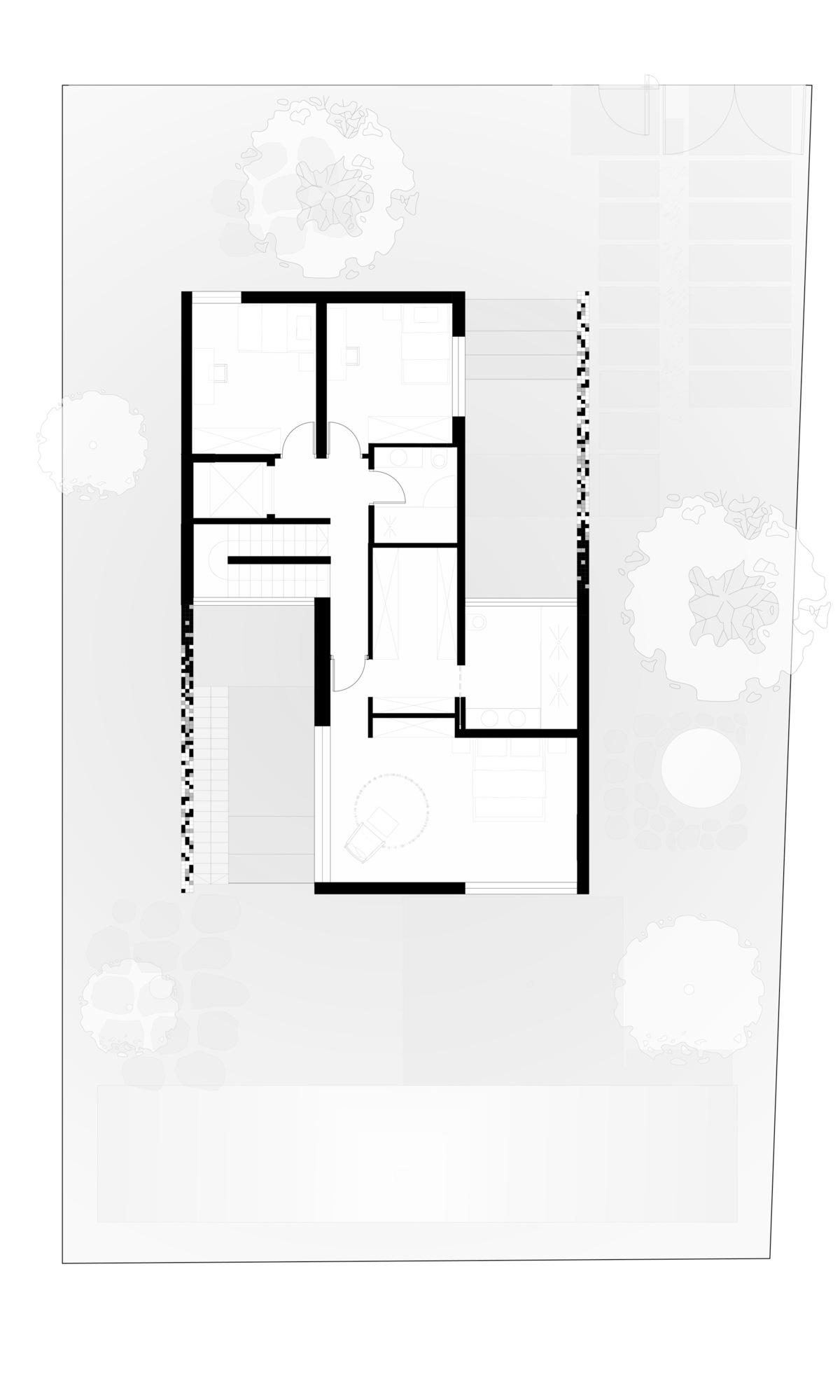一堵“逐渐消失”的墙，溶解像素屋 / Anderman Architects