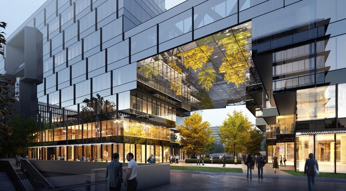 律动绿洲，超越凝固时刻：临空超大型围合式建筑 / BAU建筑与城市设计事务所
