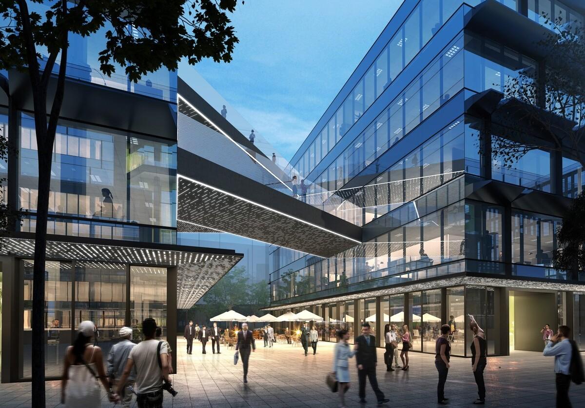 律动绿洲，超越凝固时刻：临空超大型围合式建筑 / BAU建筑与城市设计事务所