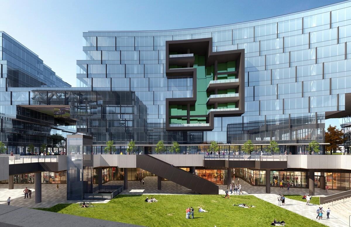 律动绿洲，超越凝固时刻：临空超大型围合式建筑 / BAU建筑与城市设计事务所