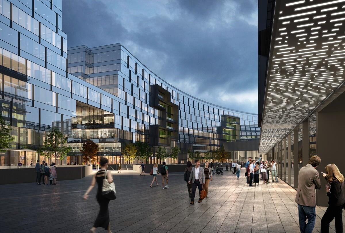 律动绿洲，超越凝固时刻：临空超大型围合式建筑 / BAU建筑与城市设计事务所