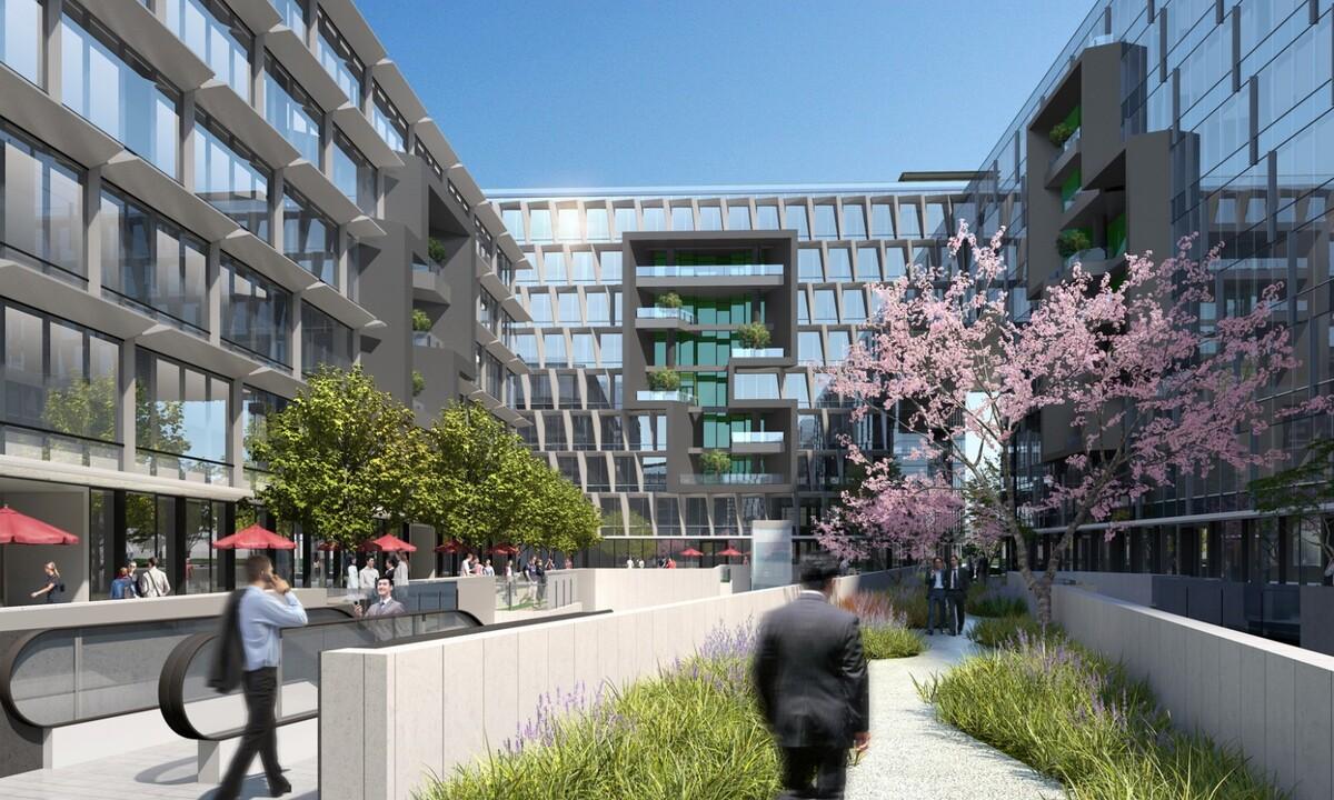律动绿洲，超越凝固时刻：临空超大型围合式建筑 / BAU建筑与城市设计事务所