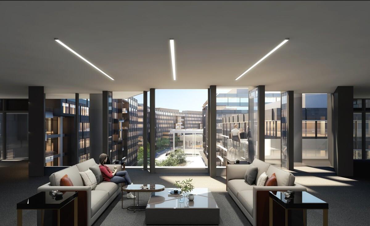 律动绿洲，超越凝固时刻：临空超大型围合式建筑 / BAU建筑与城市设计事务所