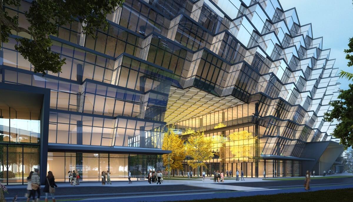 律动绿洲，超越凝固时刻：临空超大型围合式建筑 / BAU建筑与城市设计事务所