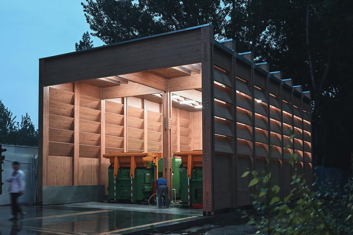 廊坊北凤道垃圾中转站设计 / 园里建筑工作室